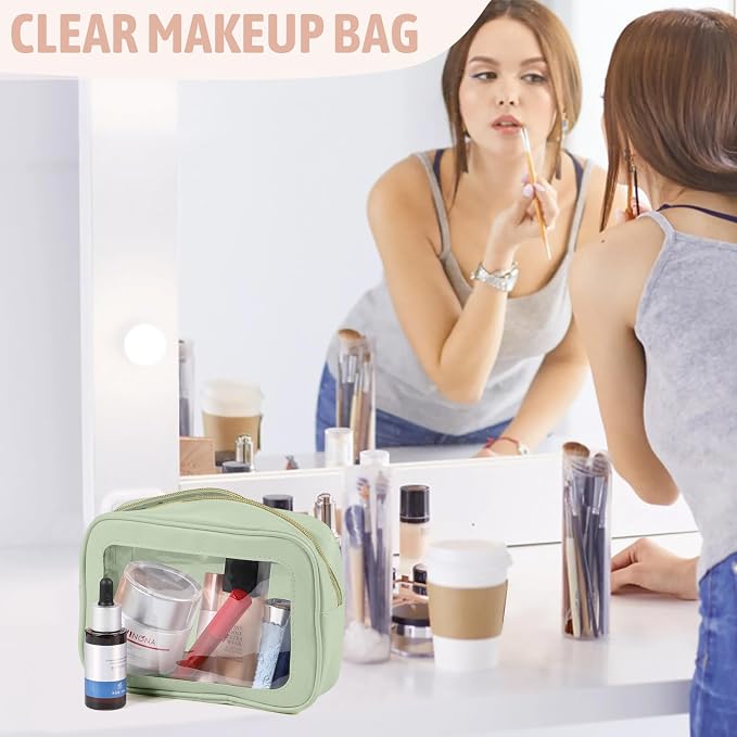6PCS Clear Toiletry Bag, TSA Approved Travel Pouch - Image 2