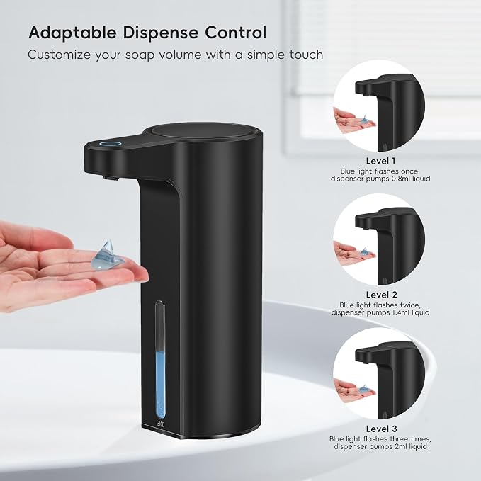 EKO Aroma 9 fl oz Automatic Liquid Soap Dispenser, Rechargeable & - Image 2