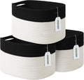 Cotton Rope Storage Basket, Woven Basket by ECDYQXVU