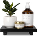 Bathroom Counter Organizer Wood Pedestal Stand Farmhouse Decorative Tray Soap by zoocatia
