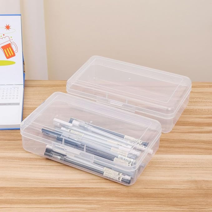 4 Pack Rectangular Clear Plastic Storage Containers Box - Image 4