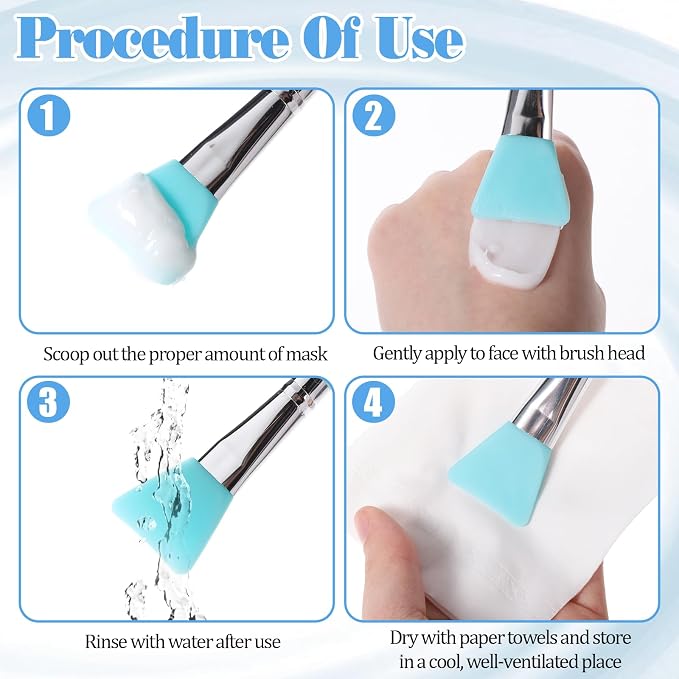 7PCS Silicone Brush Applicator Kit, Resin Brush Applicator UV Resin Brushes - Image 3