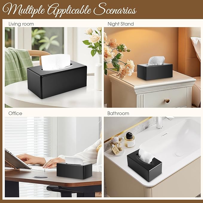 Tissue Box Cover, Rectangular Facial Tissue Holder - Image 5