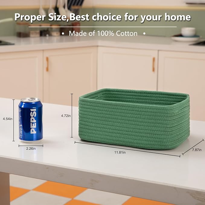 6 Pack Storage Baskets for Shelves, Small Baskets for Shelves, Cute Decorative - Image 3