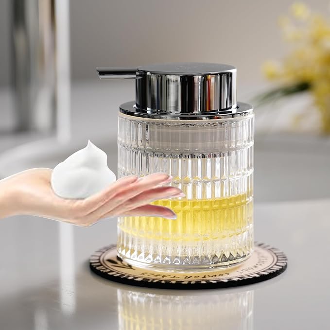 Foaming Hand Soap Dispenser, Glass Foam Soap Dispenser or Lotion Dispenser by CICUFYOfficial
