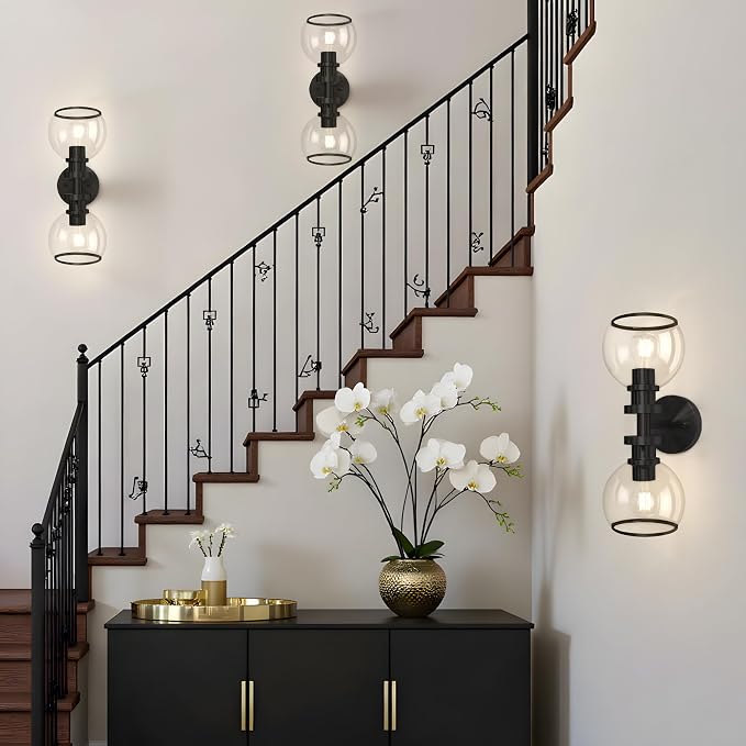 Wall Sconces Set of Two, Hardwired Modern Wall Light Fixtures - Image 6