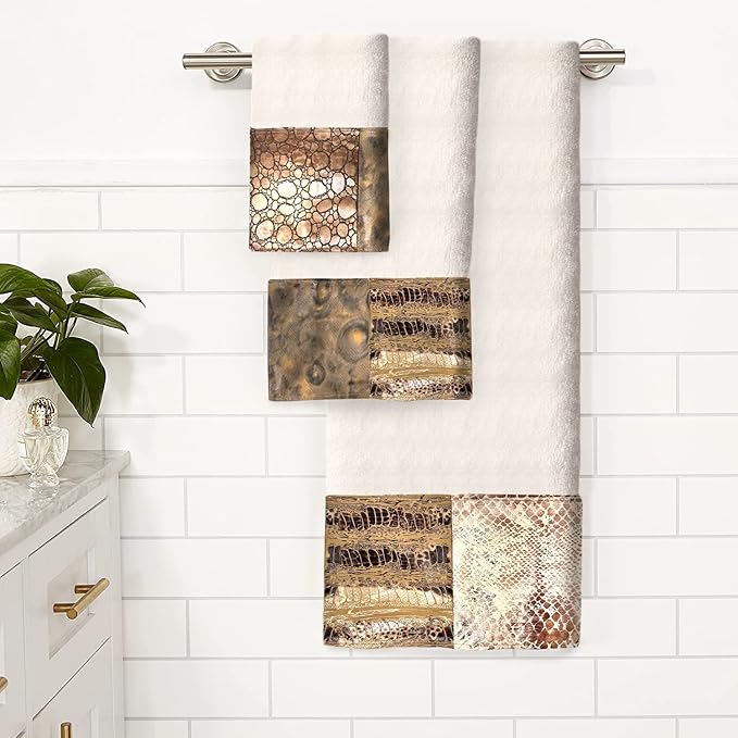 Zahari Home Zambia Animal Print Bath Towel Set - Image 2