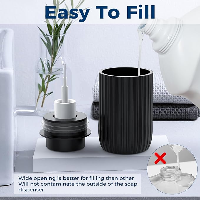 Ceramic Foaming Hand Soap Dispenser，12 oz Bathroom Soap Dispensers， Lotion - Image 3