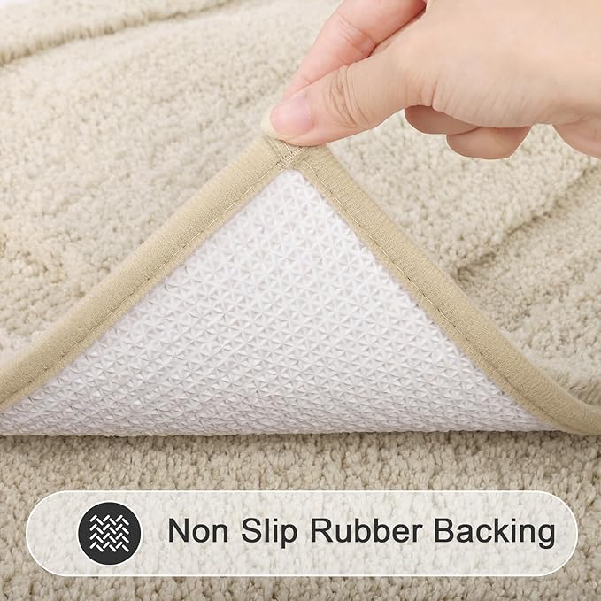 SHACOS Super Soft Bathroom Rugs Set of 2 Pieces 20x32 + 16x24 inch Microfiber - Image 4
