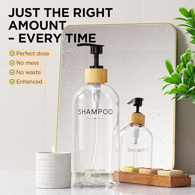 Shampoo and Conditioner Dispenser Set, Shower Soap Dispenser - Image 5