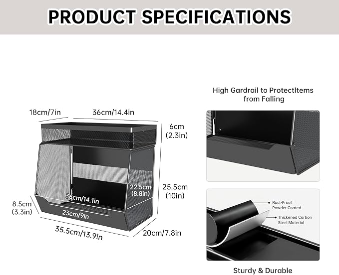 Magnetic Shelf for Fridge 2-Tier Baskets - Image 5