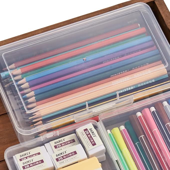 4 Pack Rectangular Clear Plastic Storage Containers Box - Image 7