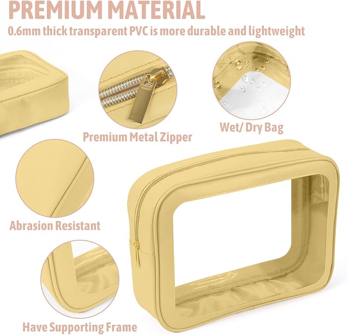 5PCS Diaper Bag Organizer Pouch Set, TSA Approved Toiletry Bag，Clear Waterproof - Image 4