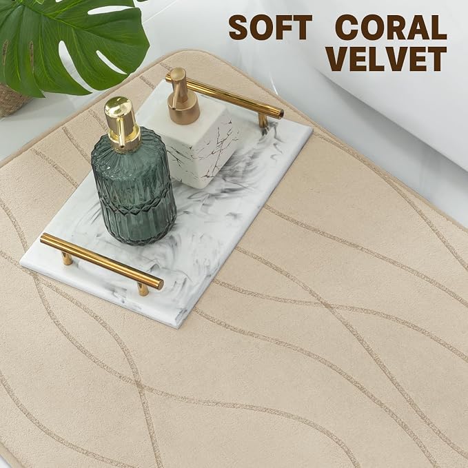 YIHOUSE Memory Foam Bathroom Rug Sets 2 Piece, Ultra Absorbent Bath Mat - Image 8