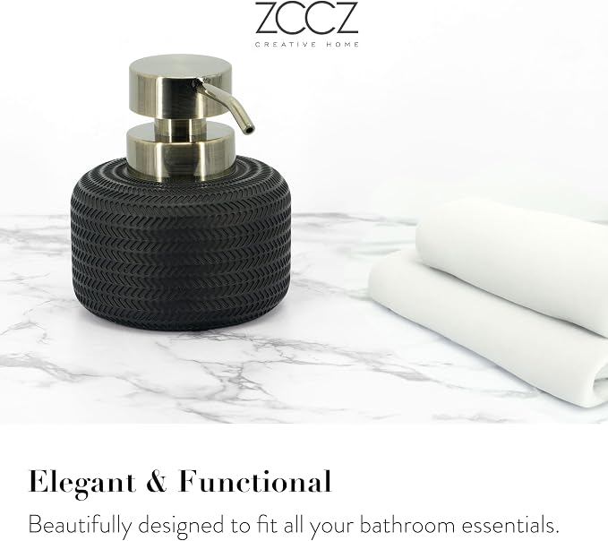 ZCCZ Black Bathroom Accessories Set 4 Pcs - Image 2