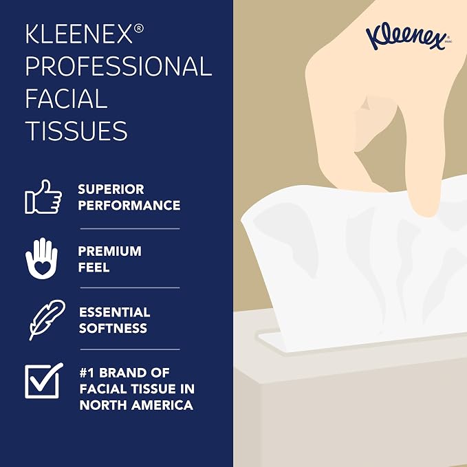 Kleenex Professional Facial Tissue, Flat Boxed Format, Designed - Image 9