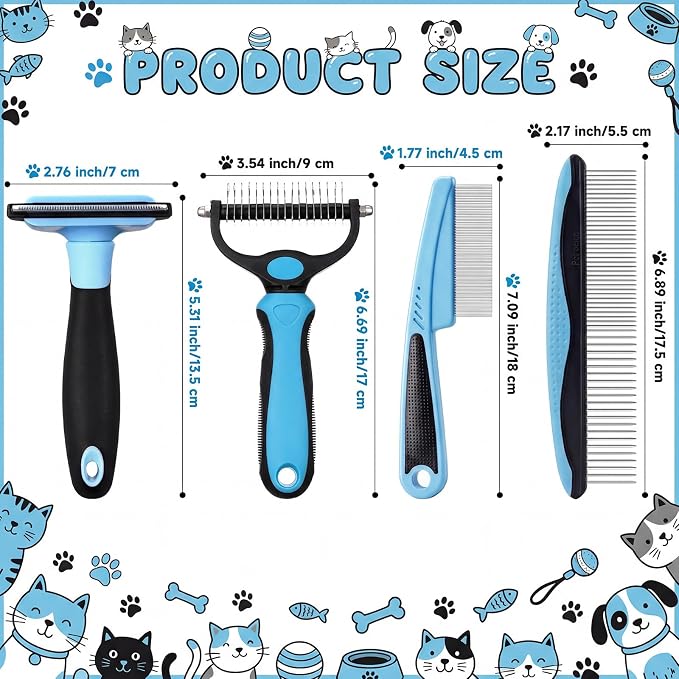 Patelai 4 Pieces Dematting Comb - Image 2