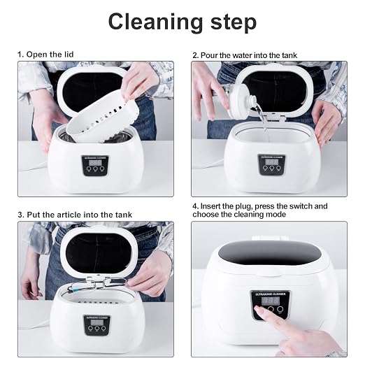 Ultrasonic Jewellery Cleaner, 600ml Sonic Jewellery Bath Machine - Image 4