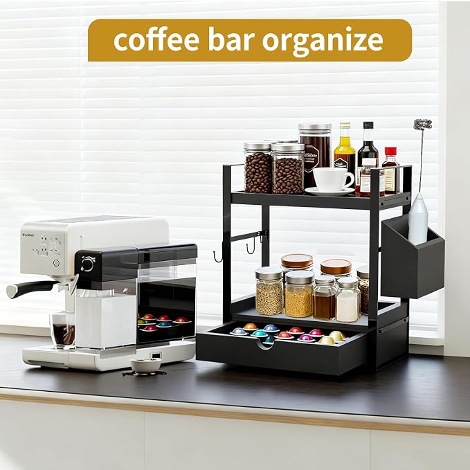 2-Tired Bathroom Counter Organizers and Storage, Coffee Bar Organizer - Image 6