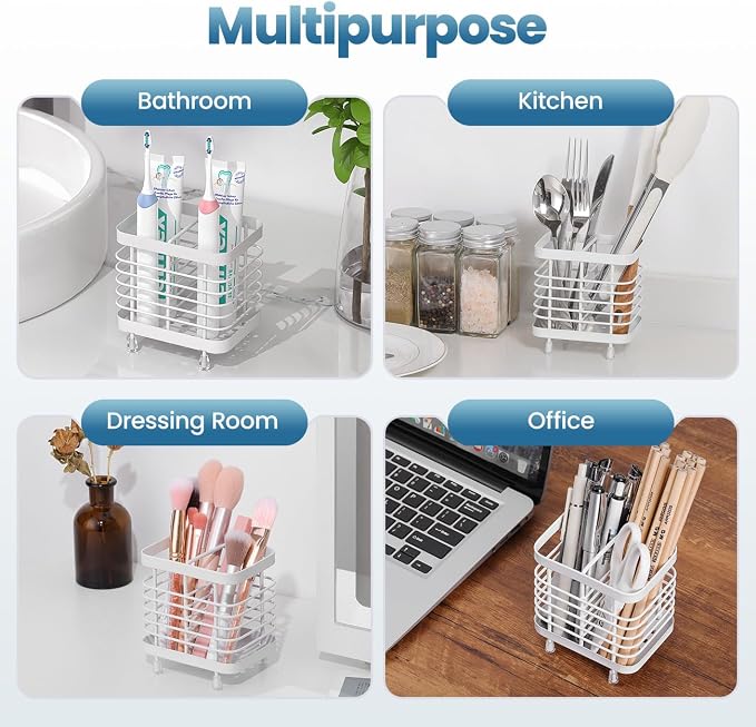 Luxspire Toothbrush Holders for Bathroom, Stainless Steel Electric Toothbrush - Image 8