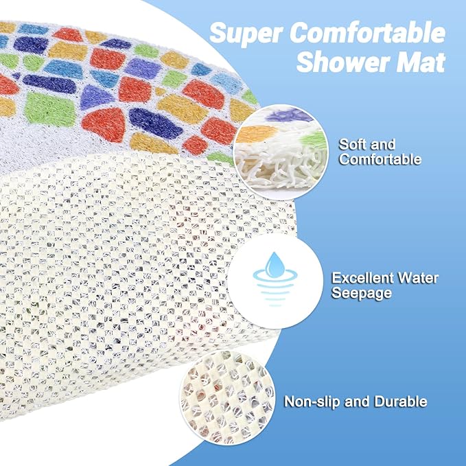 Shower Mat Non-Slip, Soft Comfort Bath Mat - Image 7