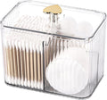 Tbestmax Qtip Holder Dispenser 3-Section Clear Bathroom Organizer Jar 3 Grids by Tbestmax