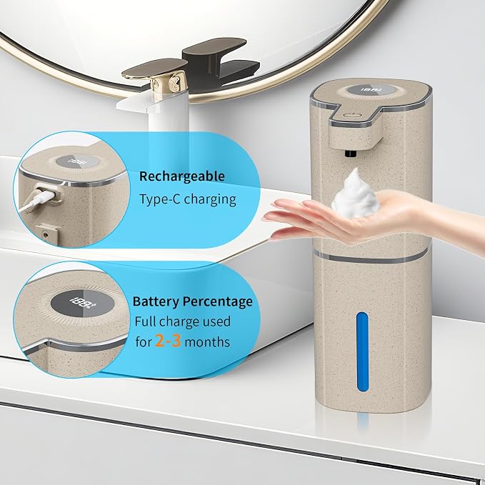 Automatic Liquid Soap Dispenser, Touchless Rechargeable Hand Soap Dispenser - Image 6