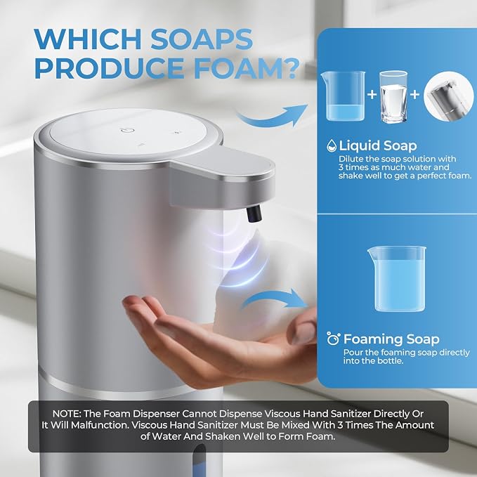 P11 Premium Space Gray Automatic Foaming Hand Soap Dispenser Touchless - Image 4