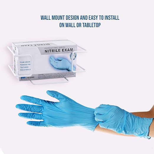 Disposable Glove and Facial Tissue Wire Rack, Wall Mount Design - Image 6