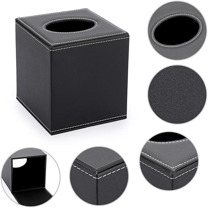 Sumnacon Square Leather Tissue Box Cover - Image 4
