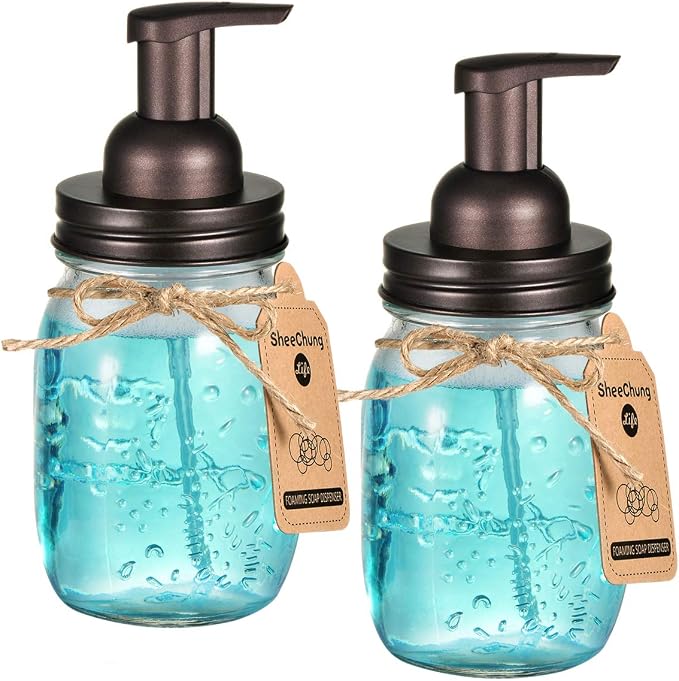 SheeChung 2 Pack Mason Jar Foaming Soap Dispenser Lids - Image 4