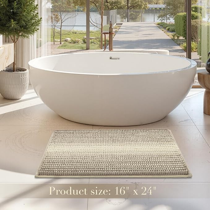 BSICPRO Bathroom Rugs, Bath Mat Non Slip 17 x 24 Inches Water Absorbent - Image 2