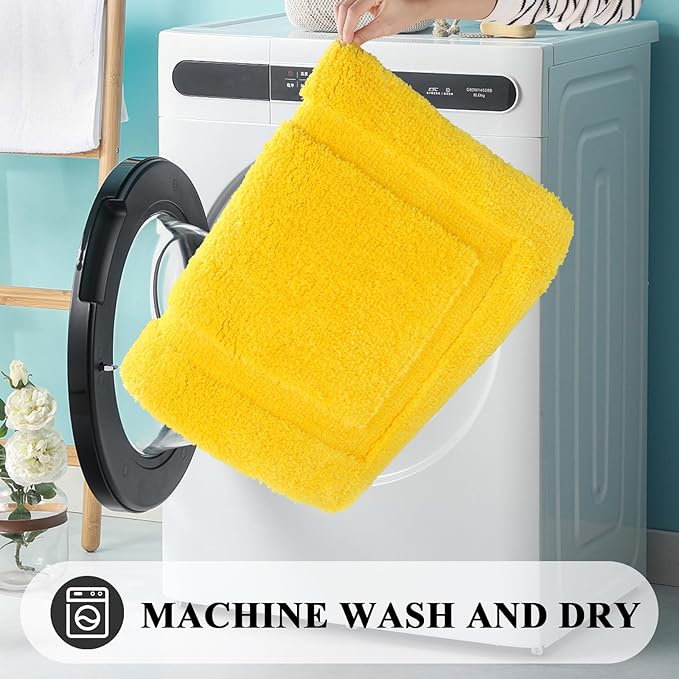 SHACOS Small Bathroom Toilet Rugs Set of 2 Pieces Bath Mats - Image 7