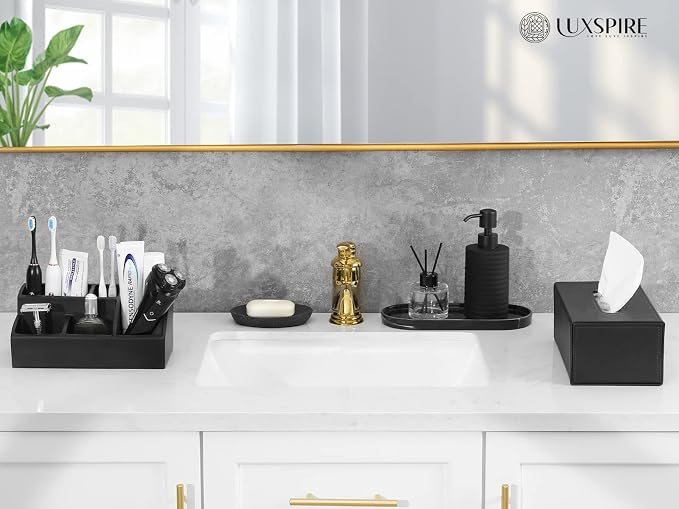 Luxspire Bathroom Counter Organizer, Toothbrush Holder - Image 7