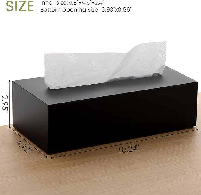 SANRUI Acrylic Facial Tissue Box Cover Holder - Image 2
