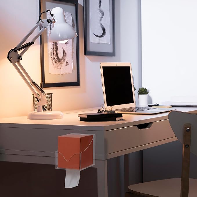 Facial Tissue Box Holder for Wall, Under Cabinet or Desk, Small Spaces - Image 5