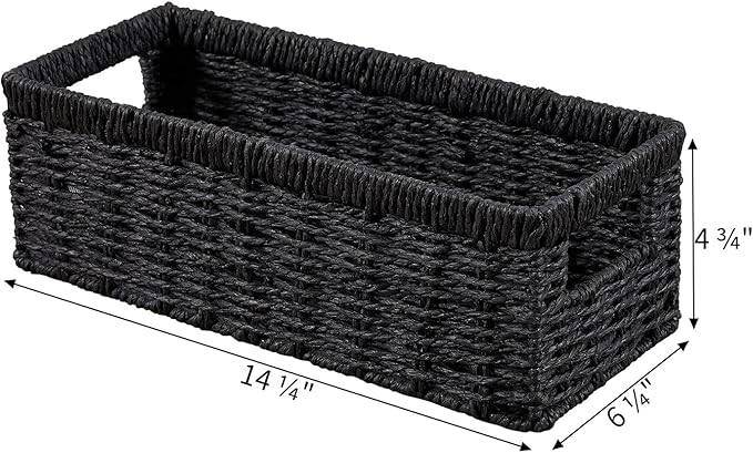 Vagusicc Wicker Storage Basket, Paper Rope Wicker Baskets - Image 2