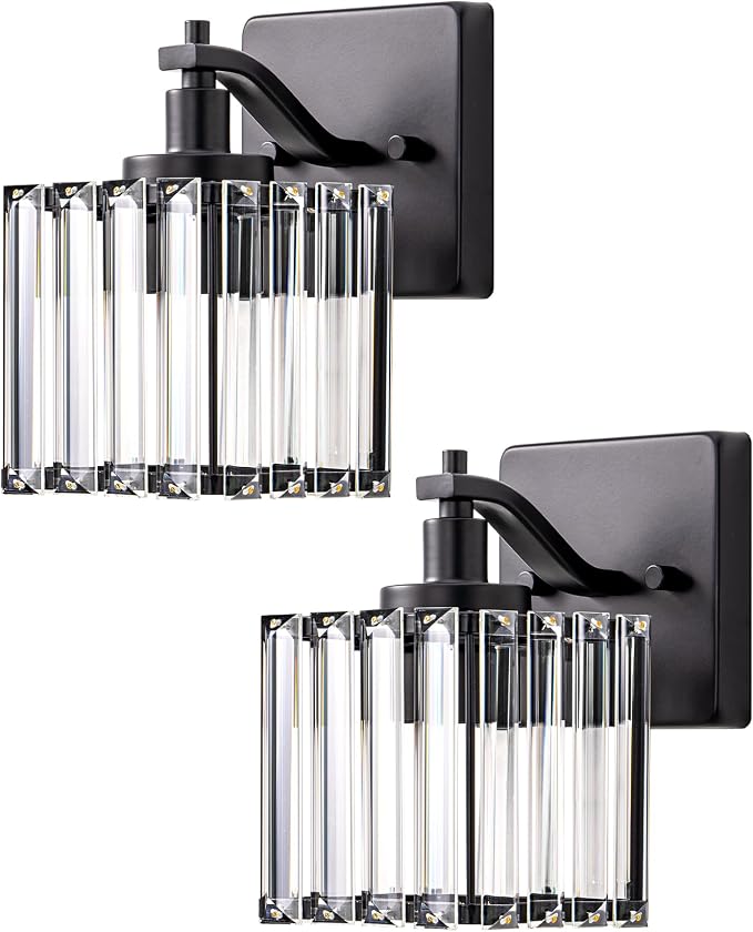 EDISHINE Hardwired Bathroom Light Fixtures, Modern Wall Sconces Set of Two - Image 9