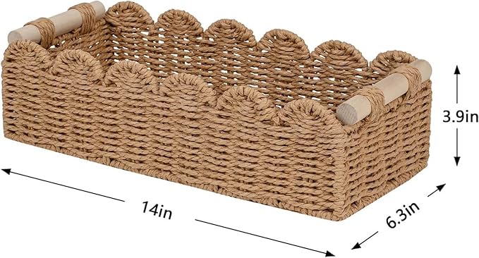 CubesLand Bathroom Basket Organizer, Toilet Tank Paper Storage Baskets 2-Pack - Image 6