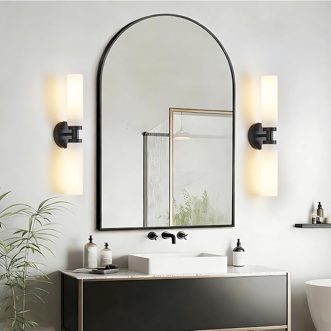 2 Light Black Bathroom Light Fixture Over Mirror, Modern Farmhouse Bathroom - Image 7