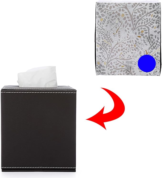 Sumnacon Square Leather Tissue Box Cover - Image 7