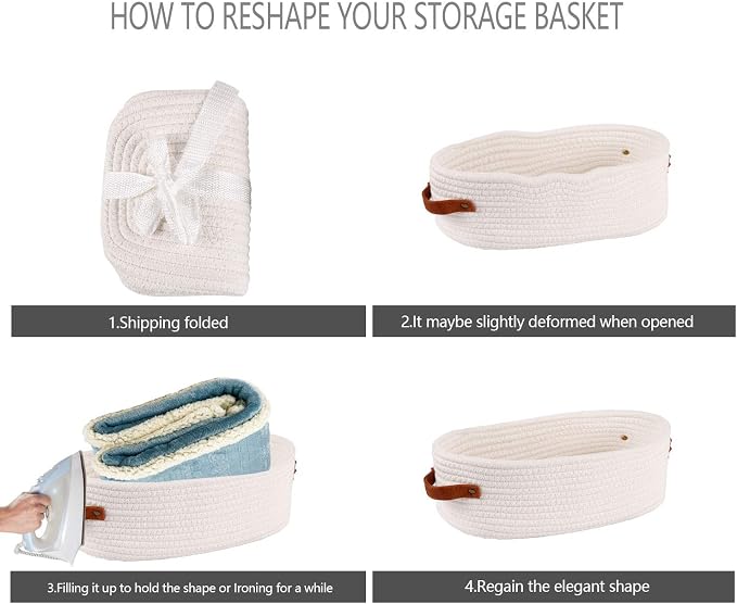 Woven Storage Basket for Toilet Tank Top, Farmhouse Home Decor Organizing - Image 7