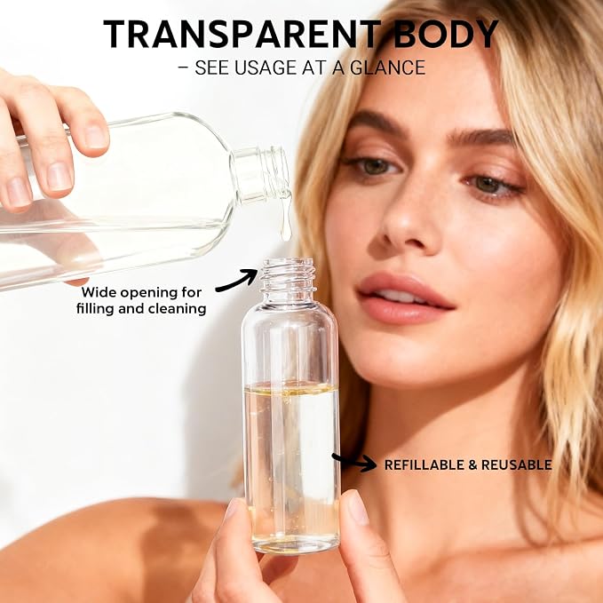 5 Pack 3.4 oz Travel Bottles for Toiletries, TSA Approved Leak Proof Refillable - Image 3