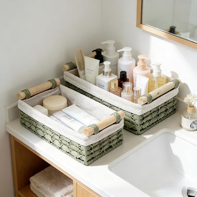 Baskets for Organizing, Paper Rope Basket Organizer - Image 4