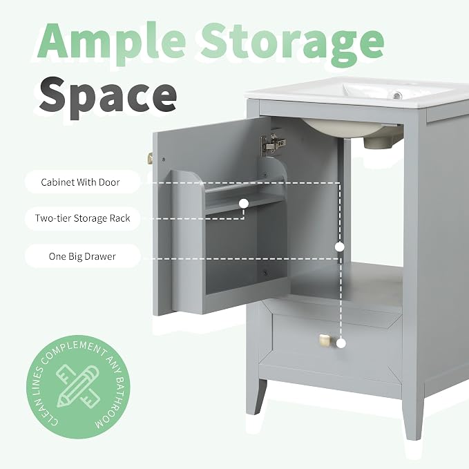 Bellemave 20-inch Bathroom Vanity - Image 4