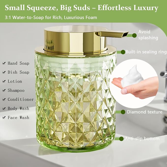 Glass Bathroom Accessories Set 5Pcs Crystal - Image 3