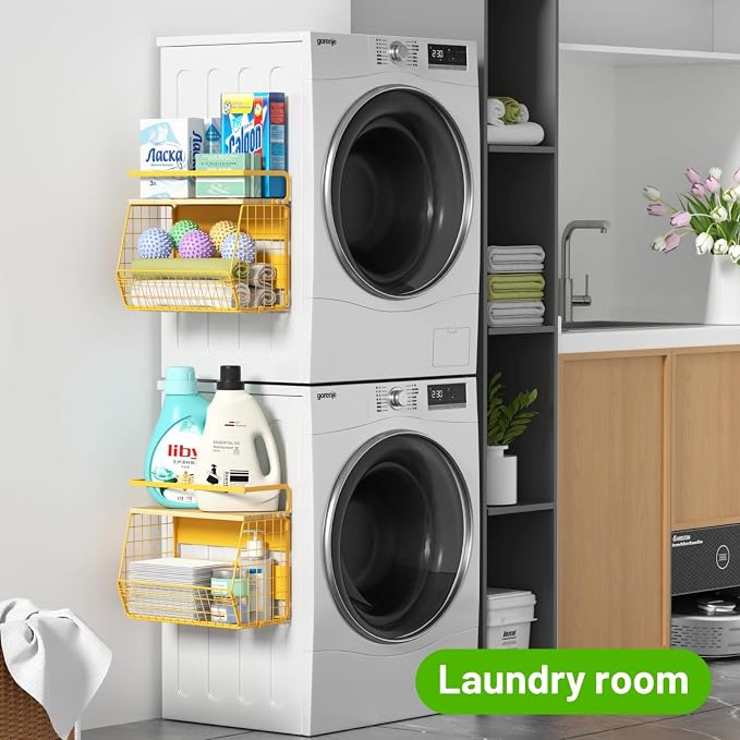 Magnetic Shelf for Fridge with Wood Lid, Fruit Potato and Onion Storage Bins - Image 3