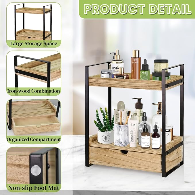 2-Tier Bathroom Organizer Countertop - Image 7