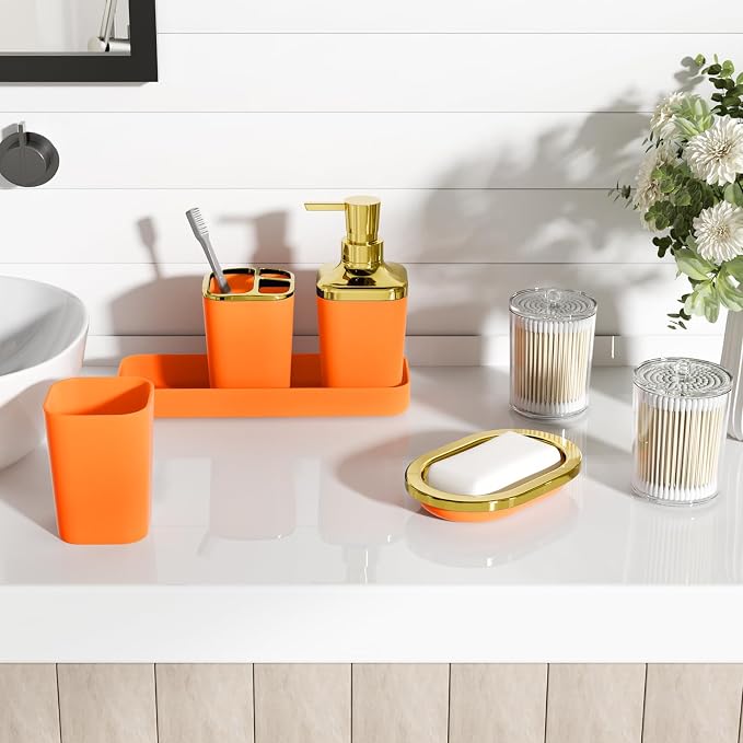 Bathroom Set - Orange Bathroom Sets - Image 7