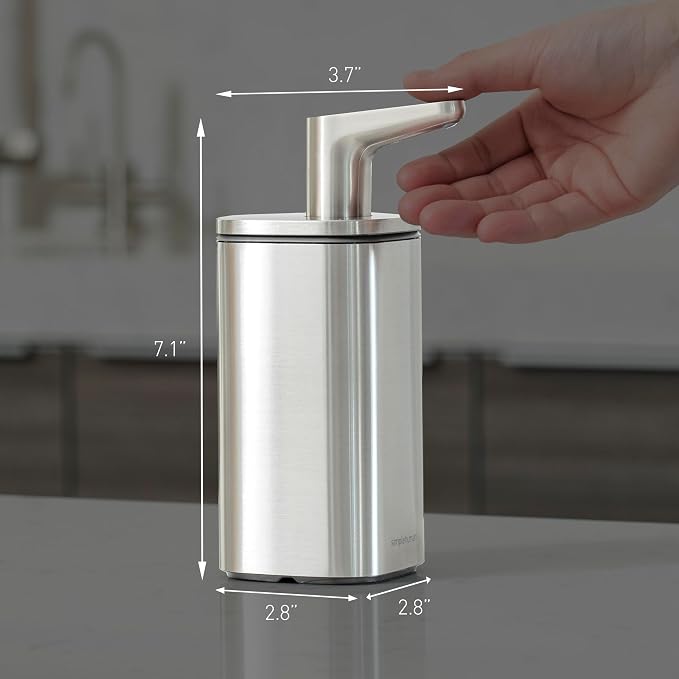 simplehuman 10 oz. Pulse Pump, Liquid Soap Dispenser, Drip Free Hand Soap Pump - Image 6